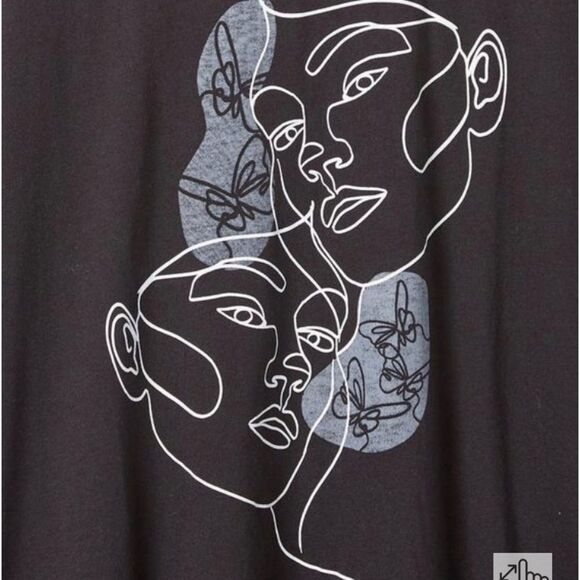 Torrid Line Woman Relaxed Fit Signature Jersey Crew Neck Tee Size 00 - Picture 2 of 8